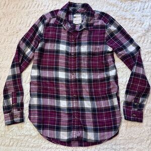 American Eagle Women’s Flannel Boyfriend Fit Ahh-Mazingly Soft Plaid Size XS